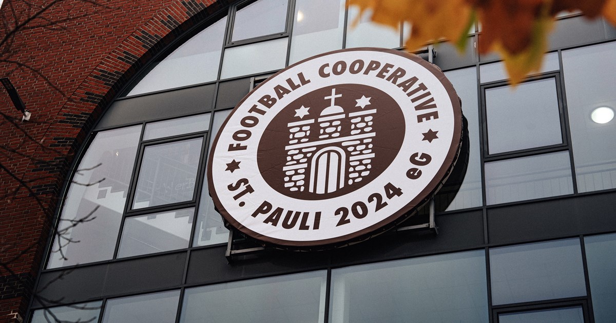 FCSP eG Logo am Millerntor. Foto: FCSP Presse